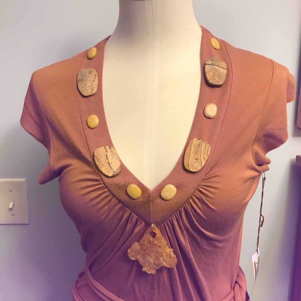 New! Praire N.Y boho wrap top tunic